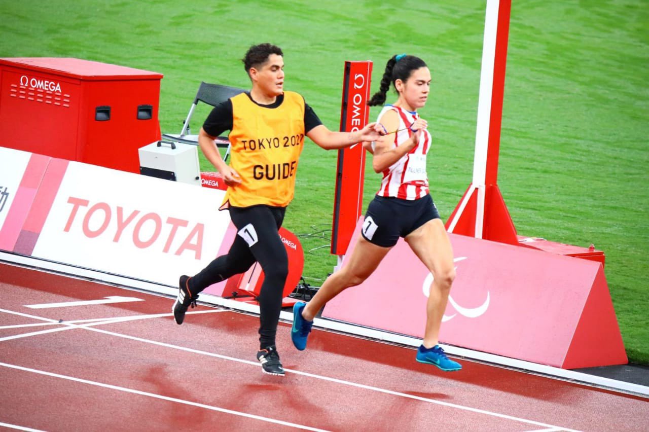 La atleta paraguaya Melissa Tillner debtuó en los 100 metros llanos con un nuevo récord nacional. Foto: SND.