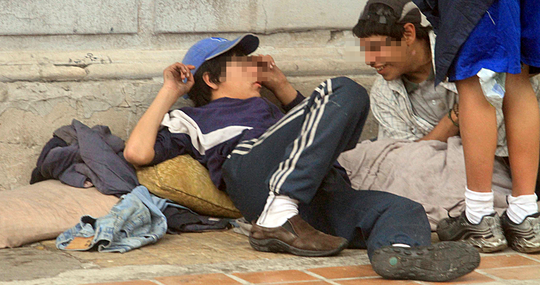Niños en situación de calle. Foto: Agencia IP.