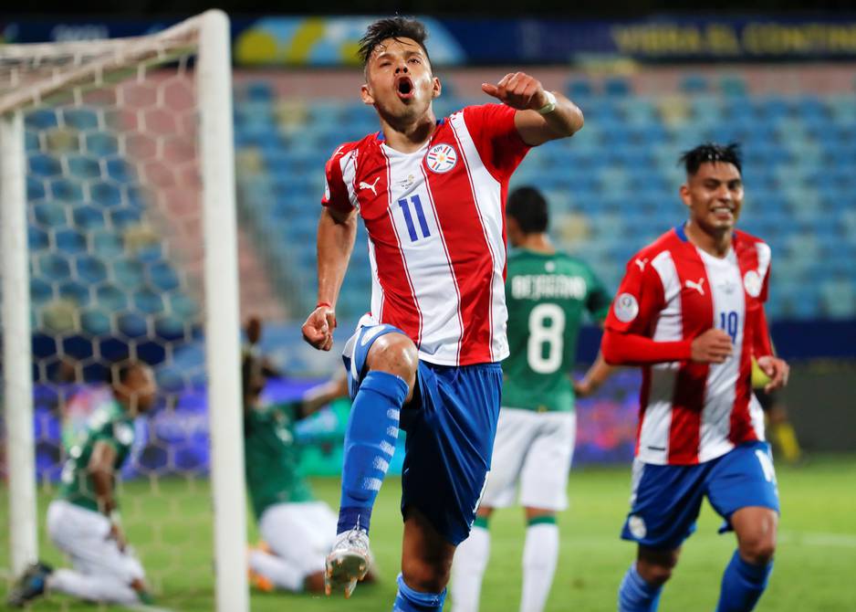 Ángel Romero, jugador de la Selección Paraguaya. Foto: EFE.