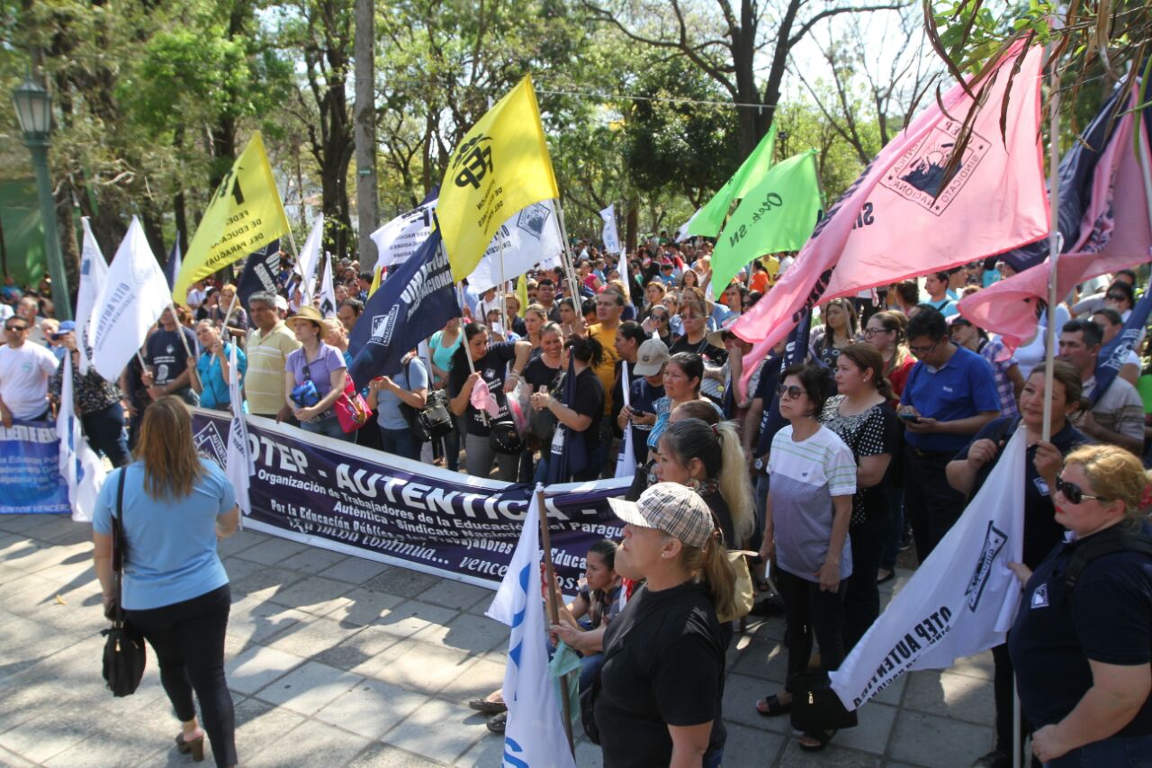 Imagen de referencia, huelga de docentes. Foto: Agencia IP.