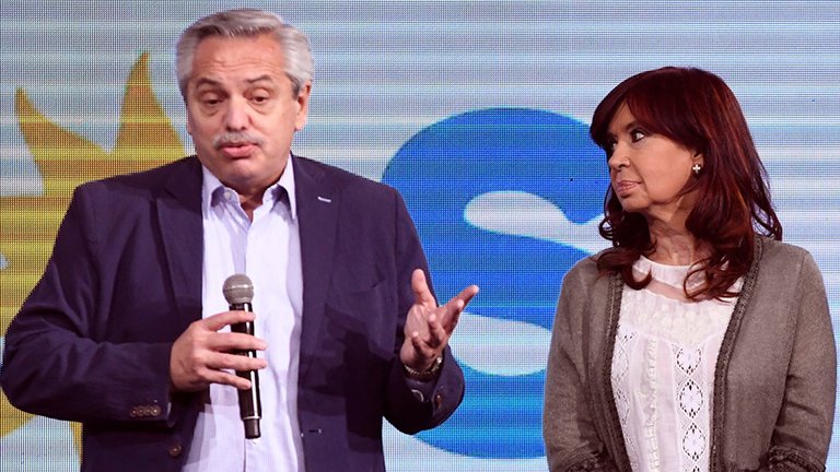 Alberto Fernández y Cristina Fernández, pareja presidencial de Argentina. Foto: Gentileza.