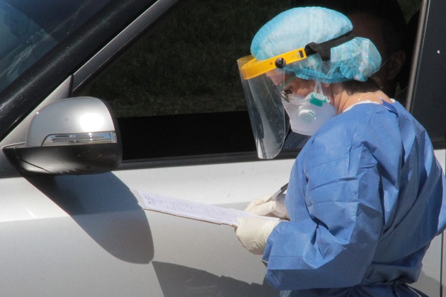 Toma de muestras de Covid-19. Foto: Agencia IP.