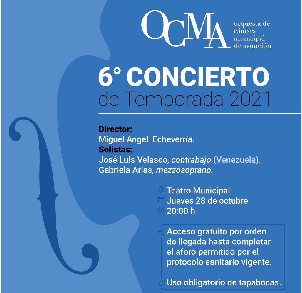 OCMA ofrecerá este jueves desde las 20:00 su sexto concierto en el Teatro Municipal Ignacio A. Pane
