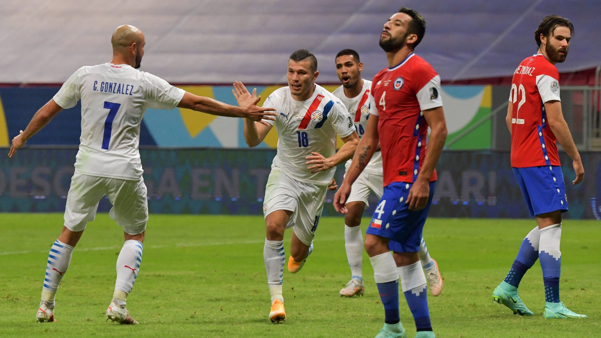 Paraguay vs Chile. Foto: gentileza.