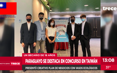 Becario paraguayo sobresale en concurso en Taiwán