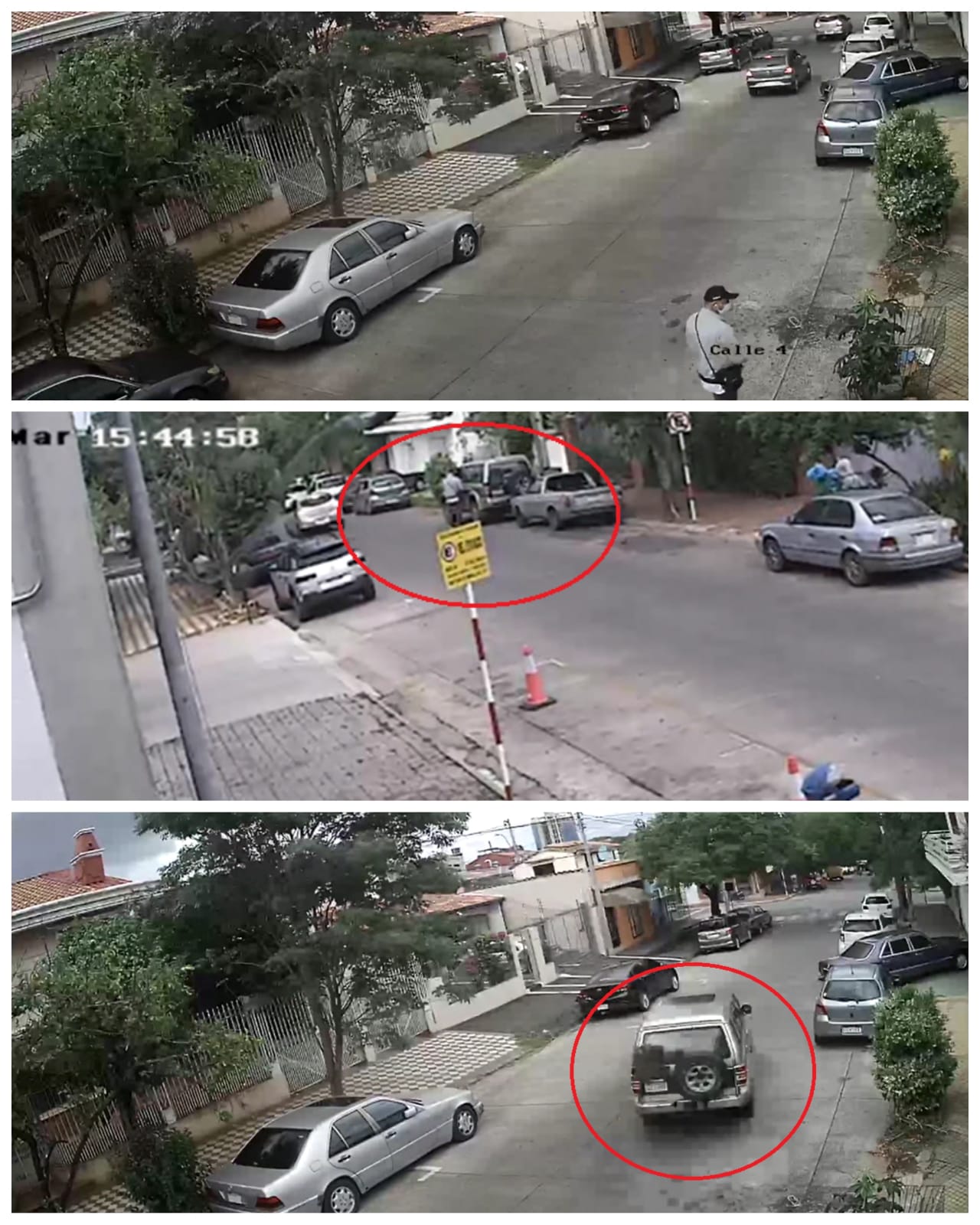 La secuencia muestra a un hombre merodeando la zona, antes de alzarse con el rodado. Foto: Captura de video.