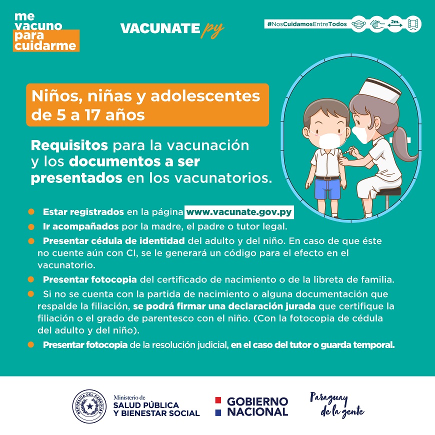Desde este lunes 31 de enero vacunarán contra el Covid-19 a niños de 5 a 11 años.