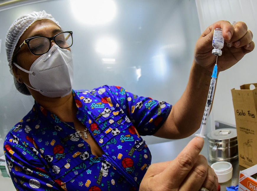 Inicia vacunación anticovid a niños de 5 a 11 años. Foto: MSPBS.