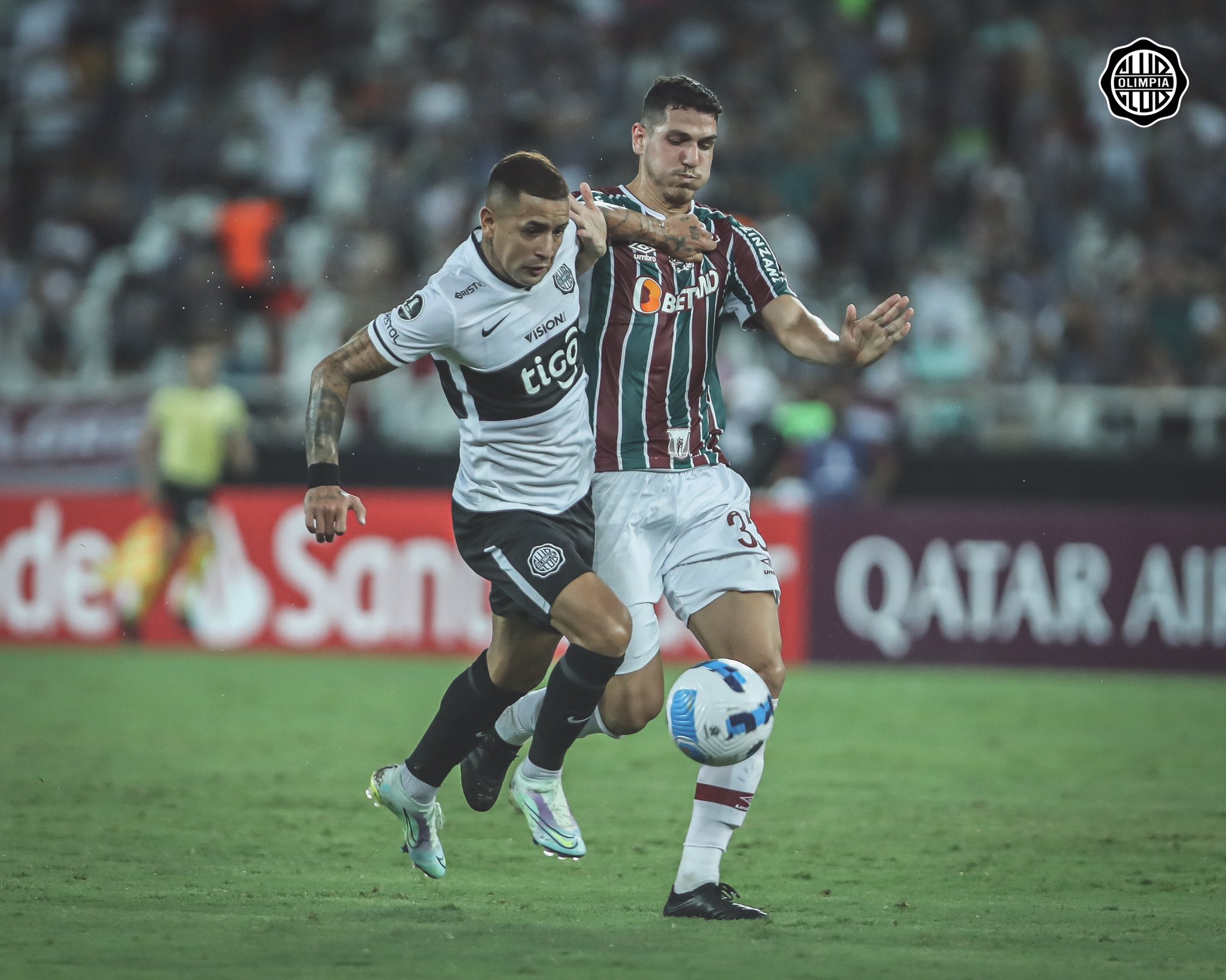 Olimpia cae en Brasil ante Fluminense y está obligado a remontar. Foto: Olimpia Media.