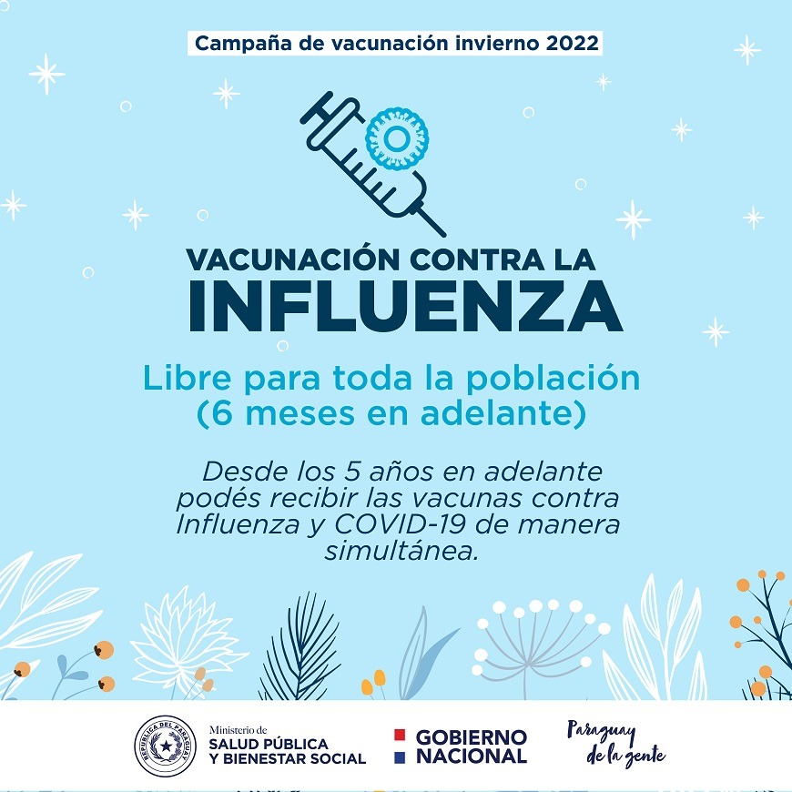 Vacunación contra la influenza.