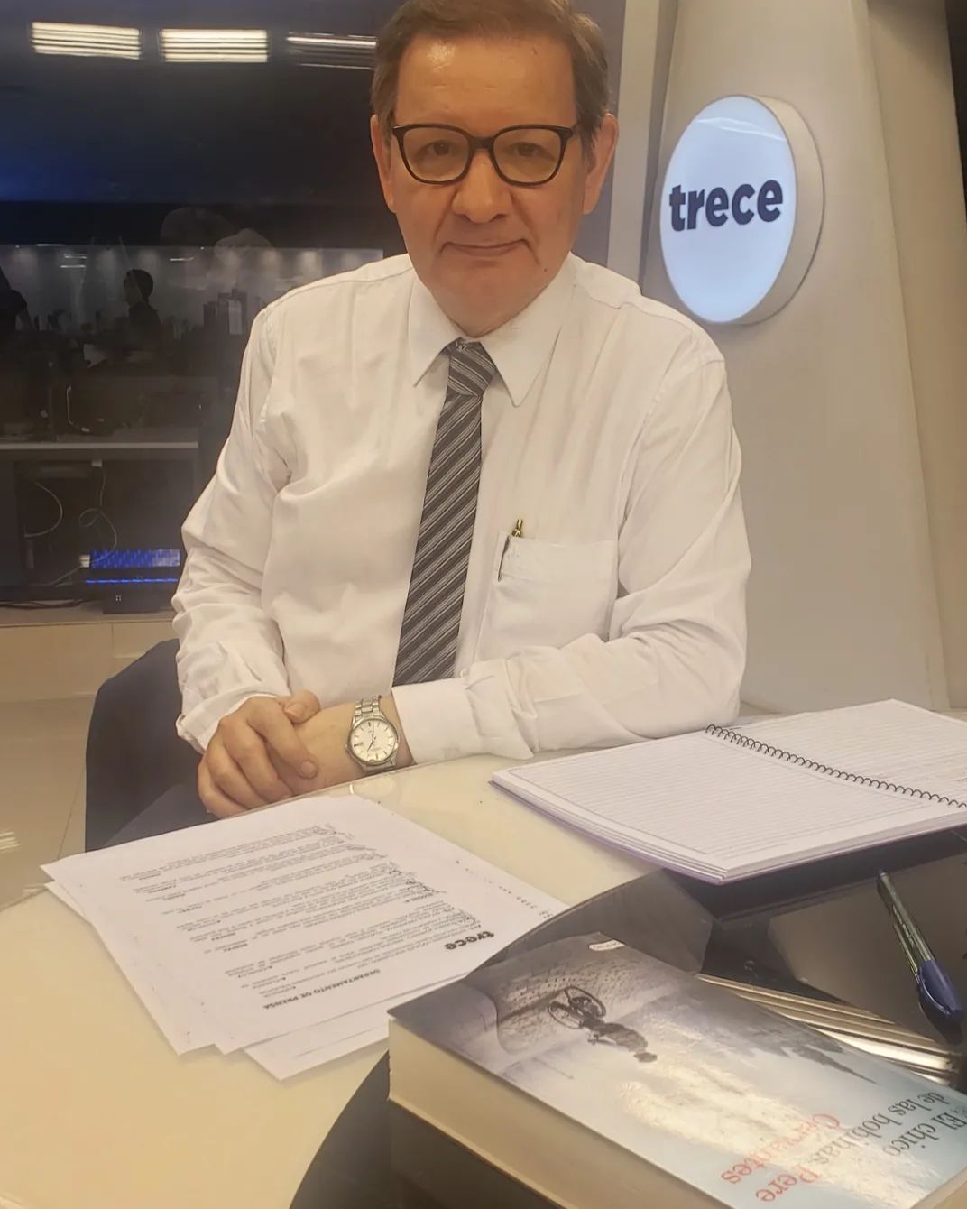 Carlos Martini, conductor del noticiero 'Primera edición' de Trece.