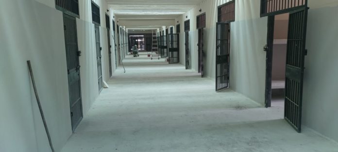 Nueva penitenciaría de Emboscada avanza en un 90%. Foto: MOPC.