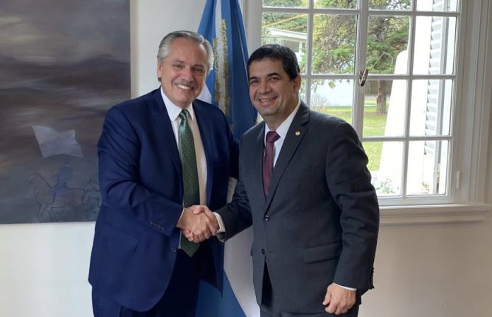 Hugo Velázquez se reunió con Alberto Fernández este lunes. Foto: gentileza.