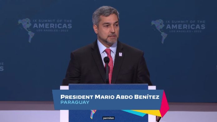 Mario Abdo Benítez, presidente de la República. Foto: captura de pantalla.