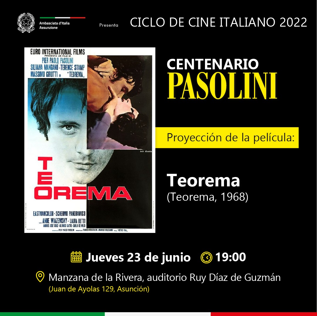 La película más famosa y polémica del cineasta Pasolini, “Teorema”, se proyectará esta noche en la Manzana de la Rivera. Foto: Gentileza.
