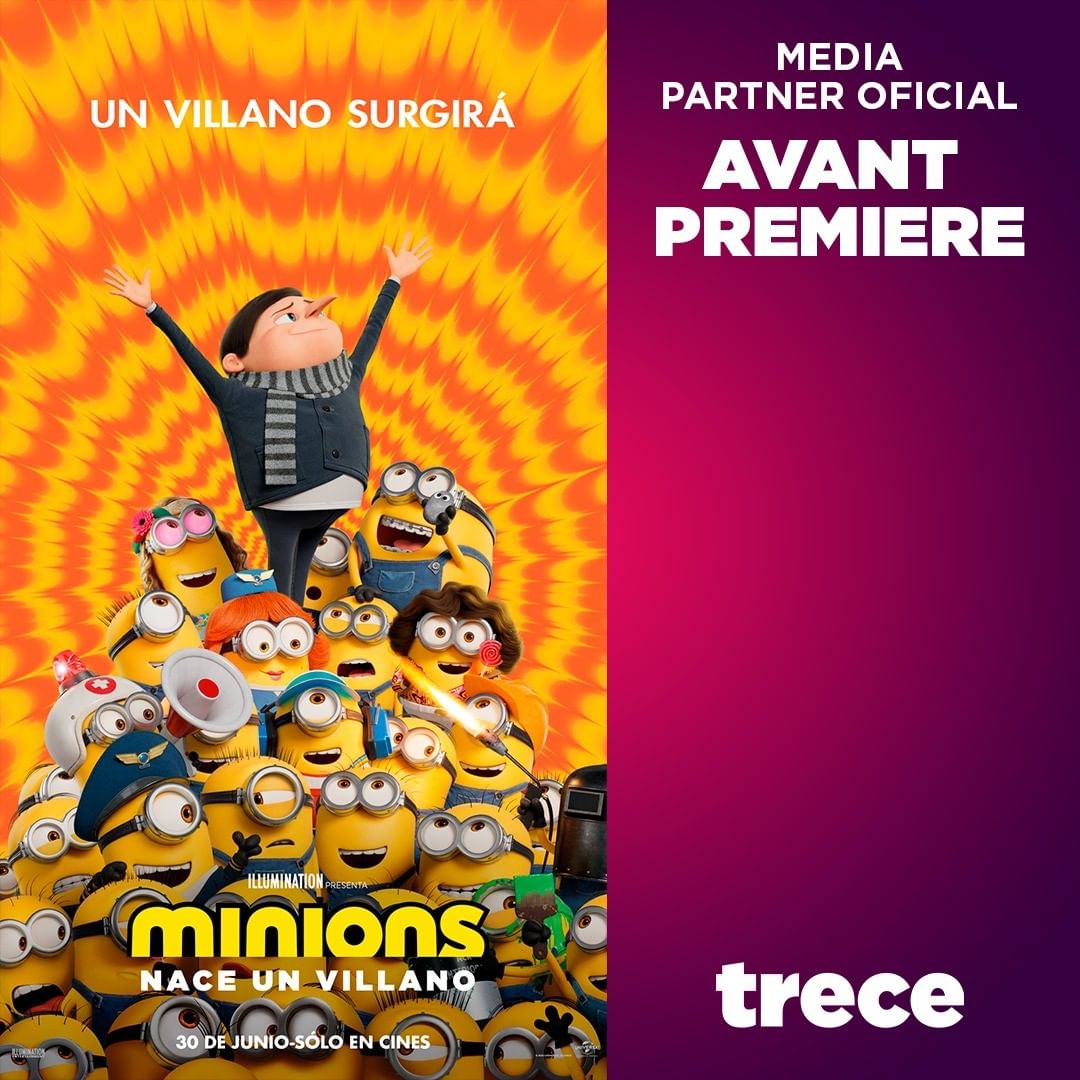 ¡Trece presenta este lunes el avant premiere de Minions: Nace un villano!