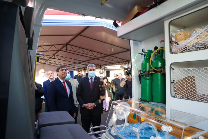 30 nuevas ambulancias para IPS a fin de reforzar el servicio de traslado de pacientes. Foto: gentileza.