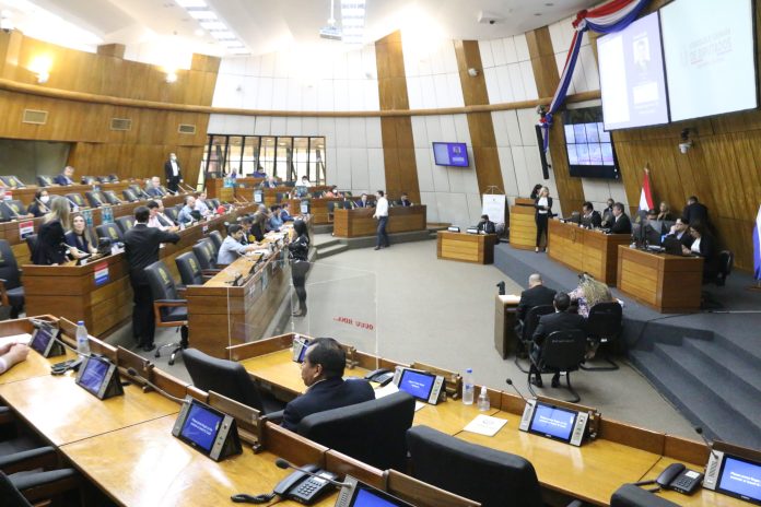 Sesión extraordinaria en Cámara de Diputados. Foto: @DiputadosPy.