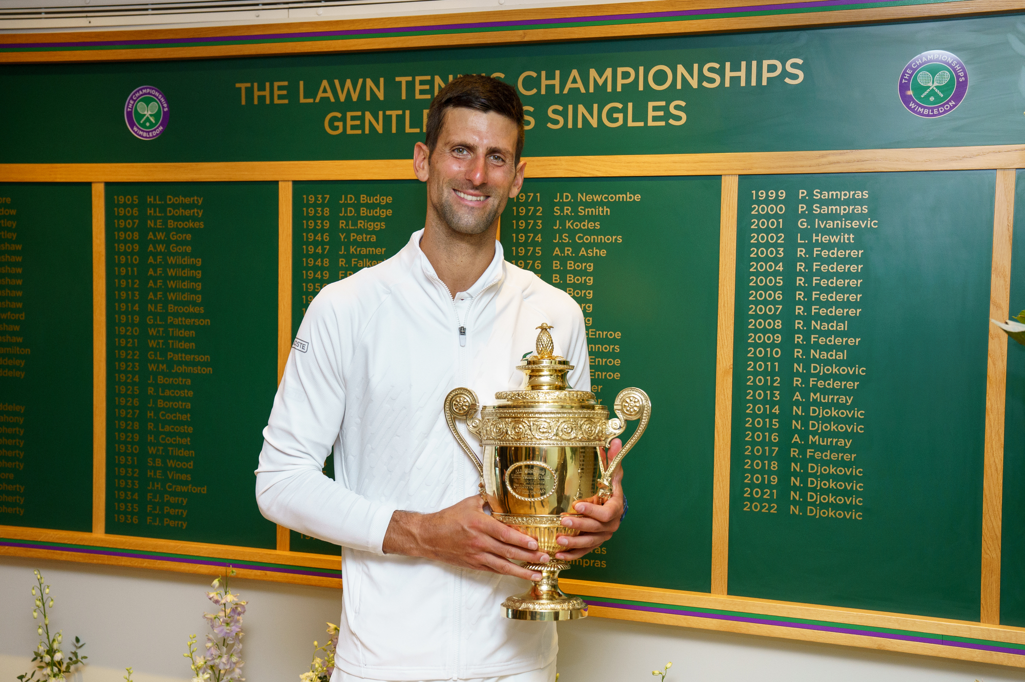 Djokovic levantó su cuarto Wimbledon de forma consecutiva este fin de semana. Foto: Wimbledon.