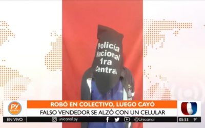 Robo y persecución en San Lorenzo: Detienen a un hombre que habría hurtado un celular en el colectivo