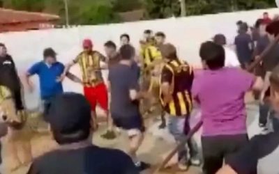 Liga Capiateña: Jugador festejó un gol frente a la hinchada del rival y se desató una trifulca