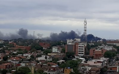 Bomberos reportan incendio en edificio del Tribunal Electoral