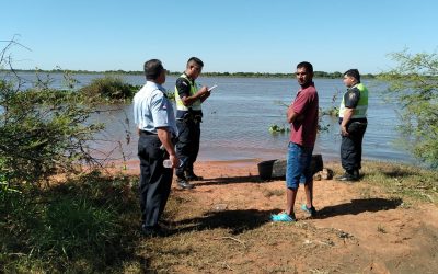 Canoa volcó en aguas del río Paraguay y dos pescadores permanecen desaparecidos
