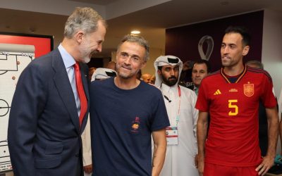 Felipe VI felicitó personalmente a los jugadores de la selección española tras goleada ante Costa Rica