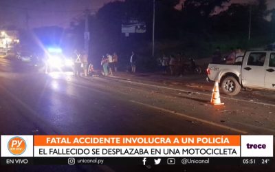 Motociclista muere en accidente protagonizado por un oficial de la Policía Nacional